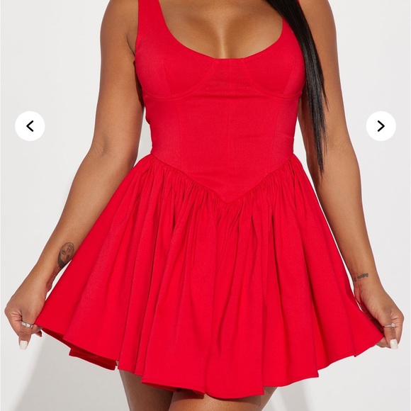 Fashionnova Valentine Twill Mini Dress - Picture 1 of 3